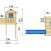 "Playhouse XL" kerti játszótér csúszdával - bővíthető hintákkal és más játékokkal - Image 7