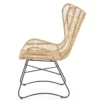 Modern rattan fotel, fekete fém lábbal - Image 4