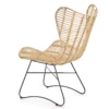 Modern rattan fotel, fekete fém lábbal - Image 5