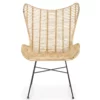 Modern rattan fotel, fekete fém lábbal - Image 7