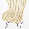 Modern rattan fotel, fekete fém lábbal - Image 6