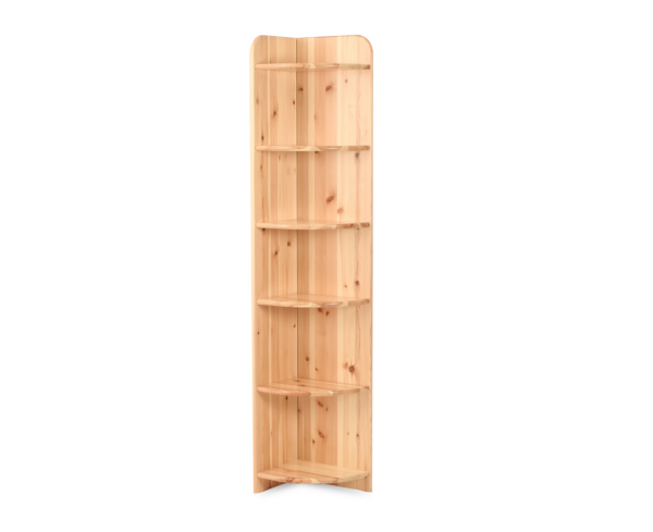 Fenyőfa sarokzáró polc, többféle méretben