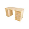 Modern fenyő íróasztal, 4 fiókos, ajtós - Image 3