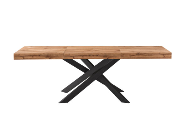 Mannheim design étkezőasztal, fekete - tölgy