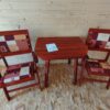 BALKON garnitúra karfás székekkel, párnával, fenyőfából - Image 2