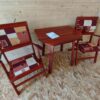 BALKON garnitúra karfás székekkel, párnával, fenyőfából - Image 3