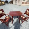 BALKON garnitúra karfás székekkel, párnával, fenyőfából - Image 6